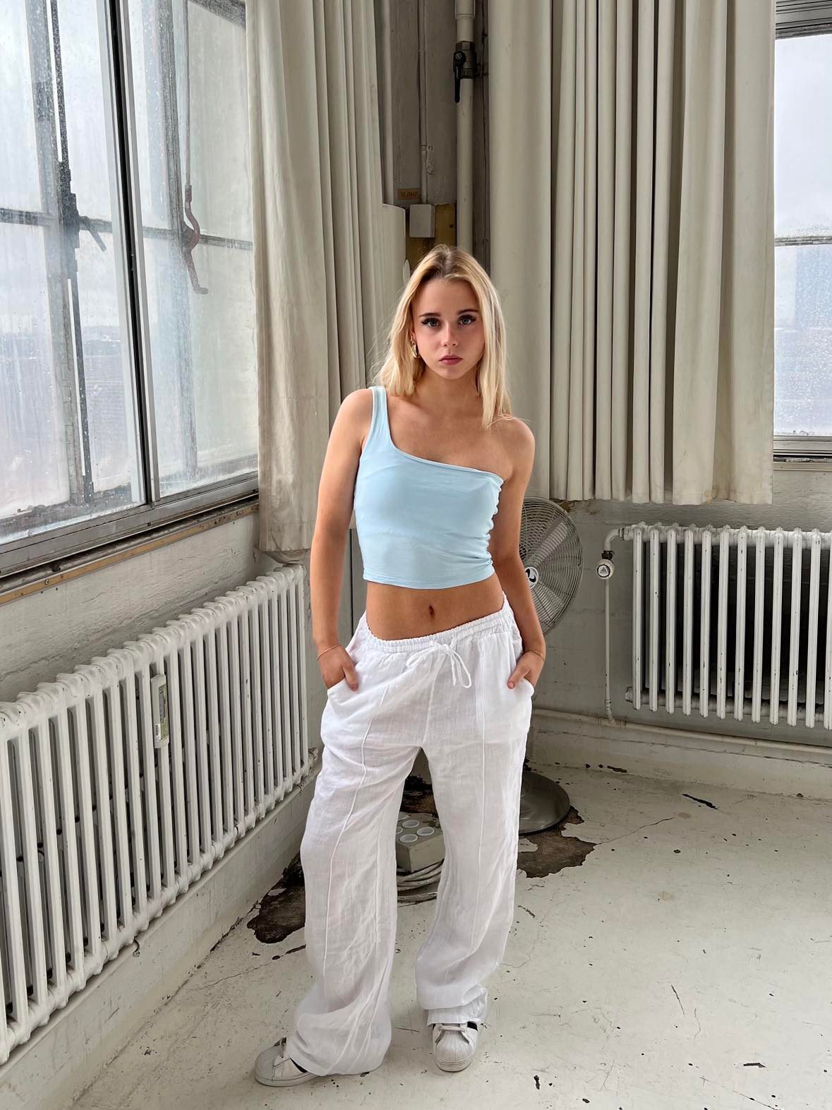 Signe linen pants - white