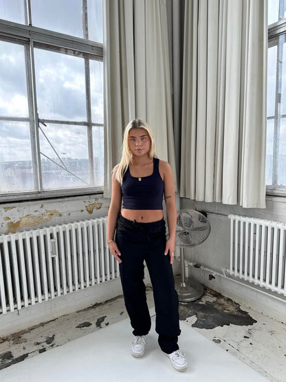 Matilde w linen pants - Black