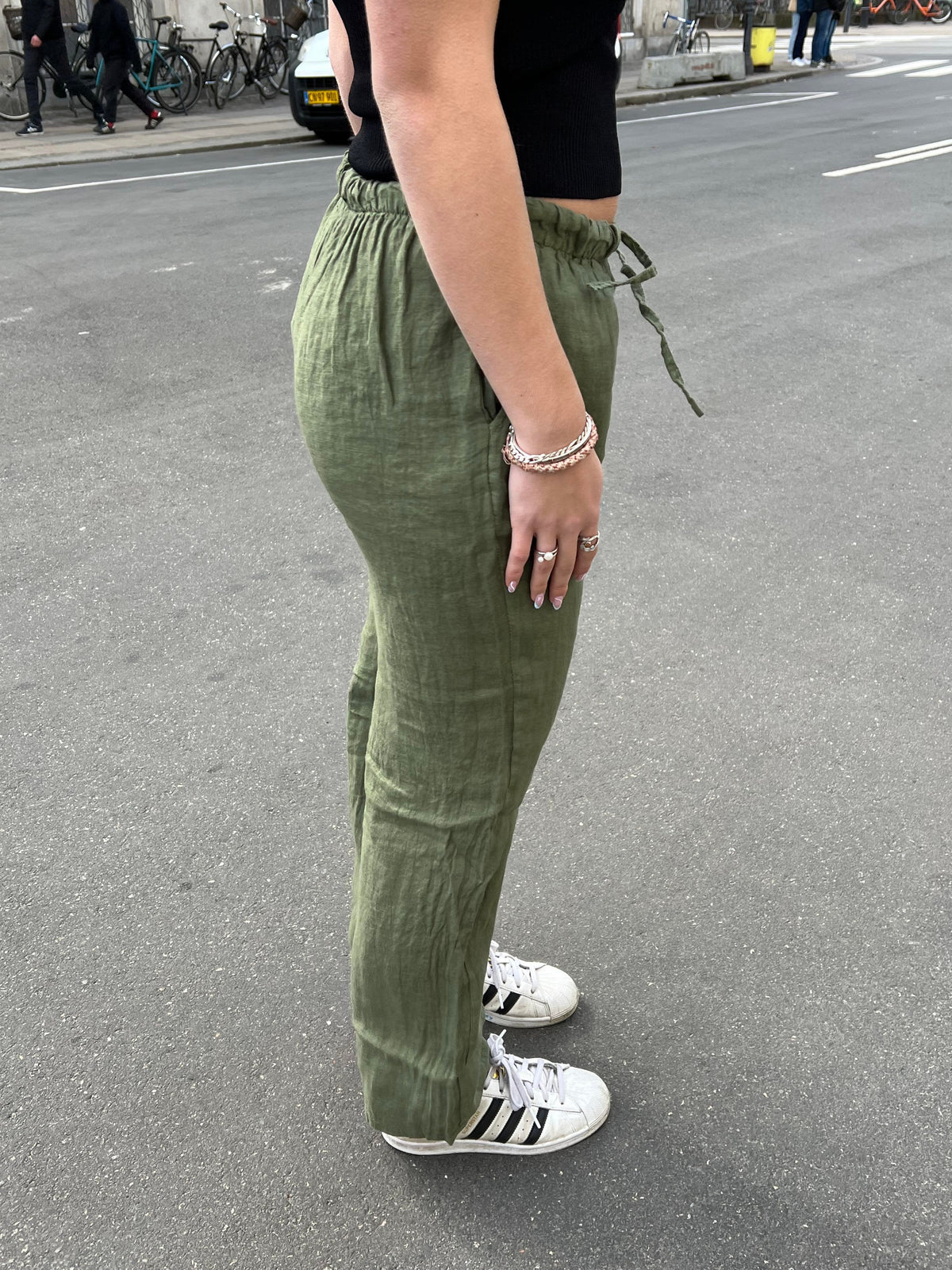 Gaia linen pants - Khaki