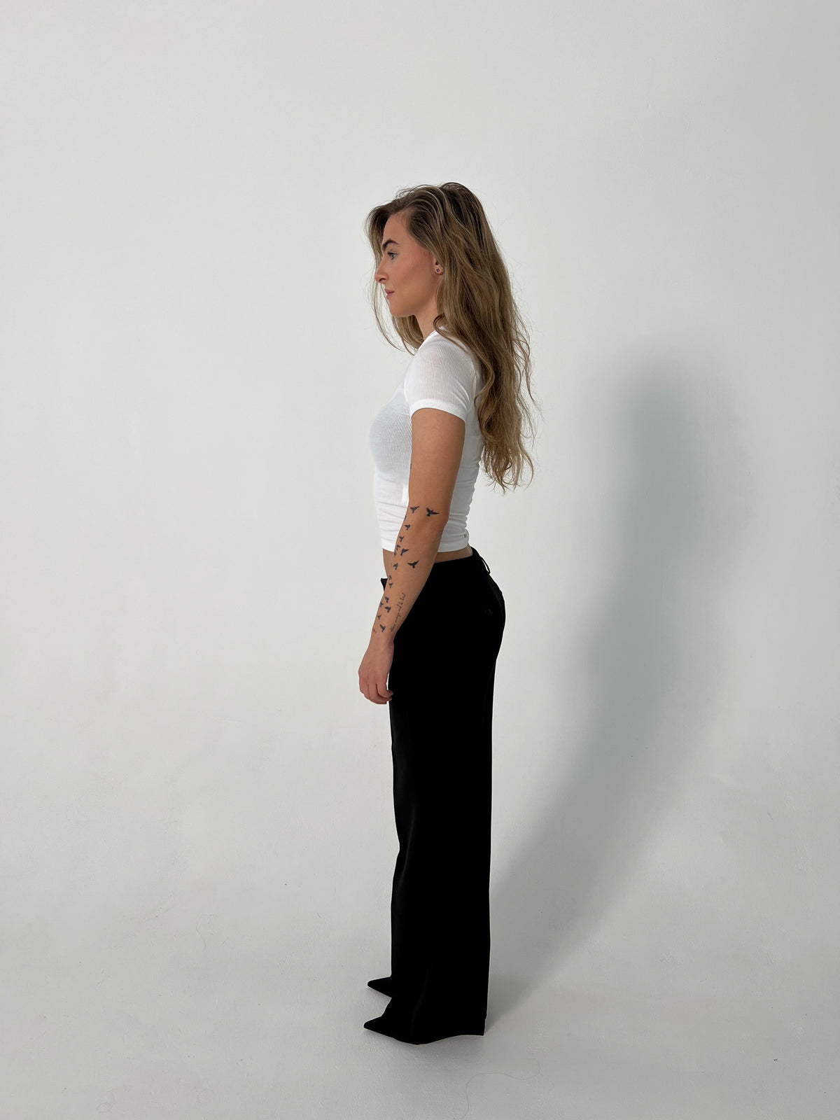Britney low waisted suit pants - Black