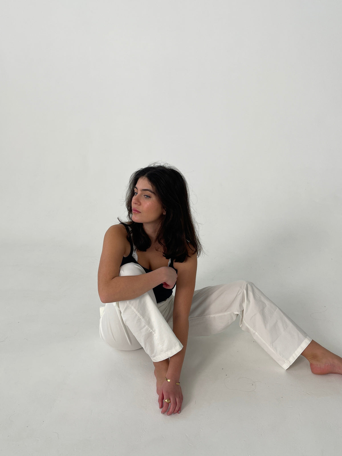 Thora straight pants - off white