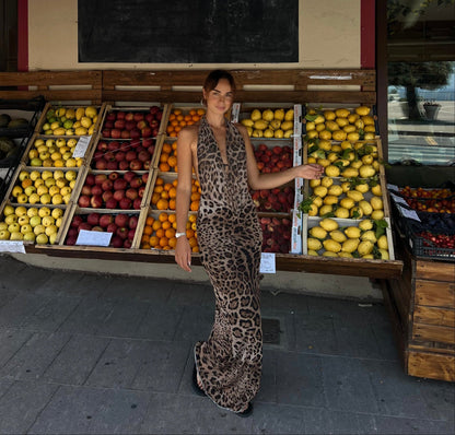Columbine maxi dress - leopard