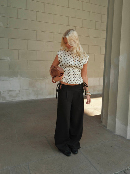 Sonny trousers with drawstring – Black