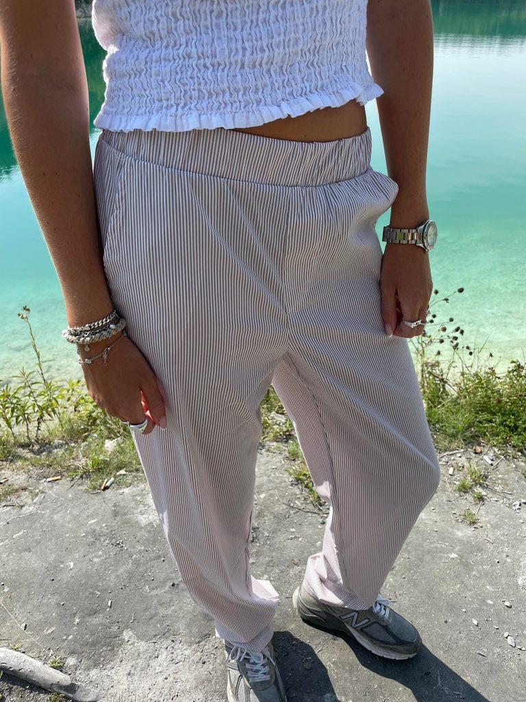 Luzy striped pants - brown