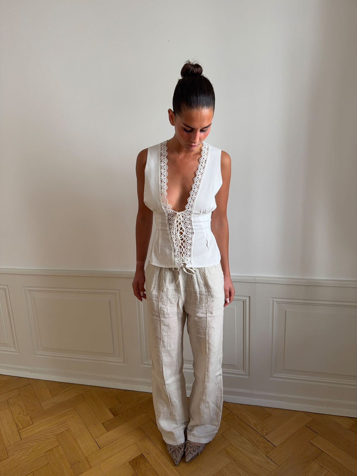 Signe linen pants - beige