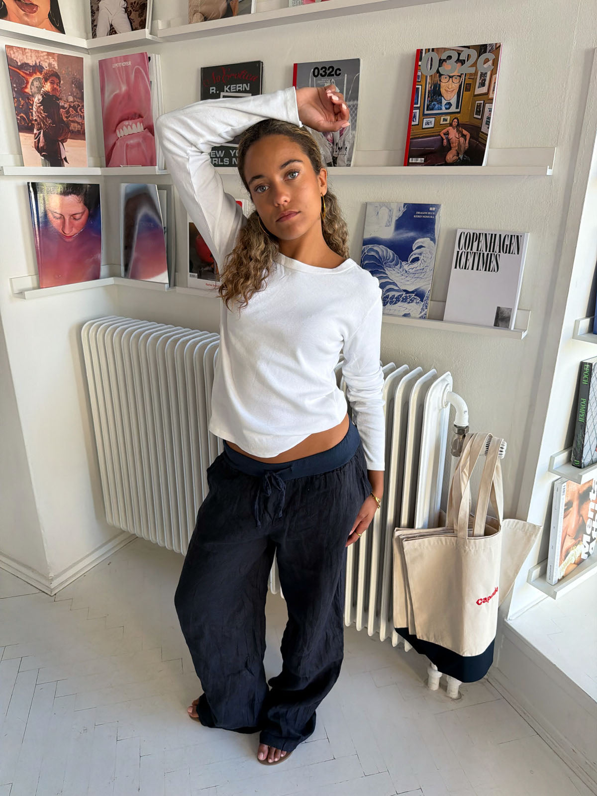 Angel linen pants - navy