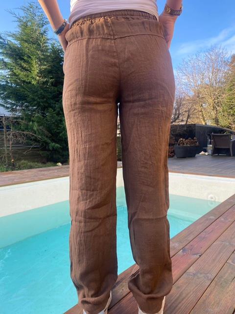 Aino linen pants - brown