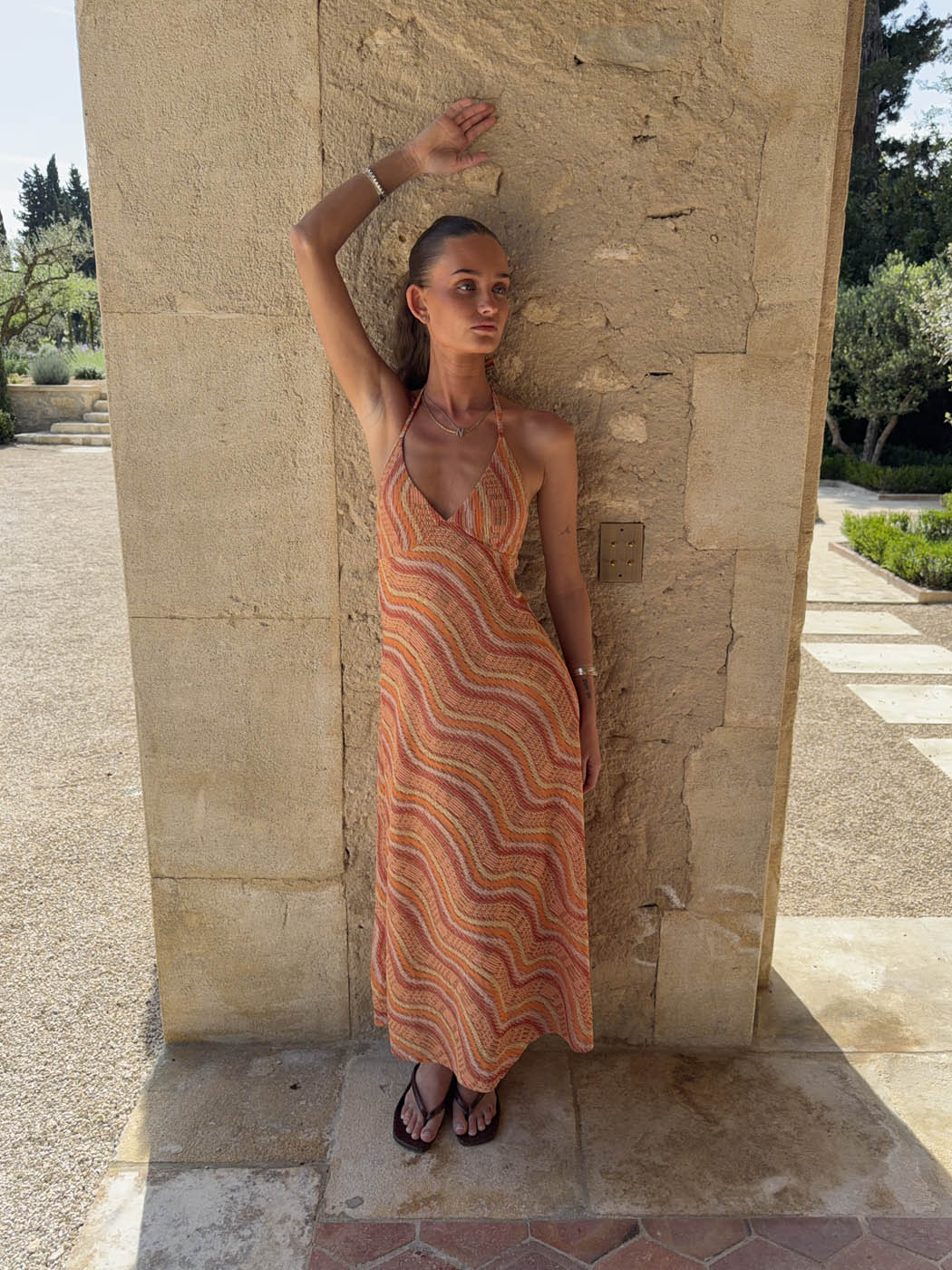 Klea dress with pattern - Orange