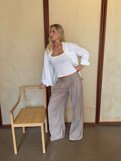 Camilla oversized suit pants - Beige